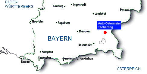 Karte von Süd-Bayern